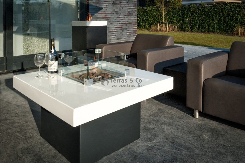 Feuertisch 'Milano' - Aluminium – quadratisch - Terras & Co