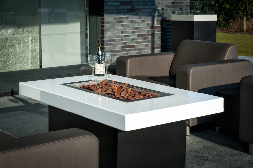 Feuertisch 'Milano' - Aluminium - rechteck - Terras & Co