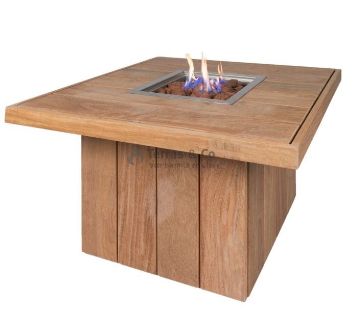 Feuertisch ‚Excellent‘ – Quadratisch – Hartholz Cumaru - Terras & Co BV