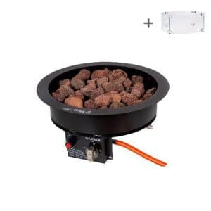 Einbaubrenner 30 cm Ø | Schwarz | Easyfires