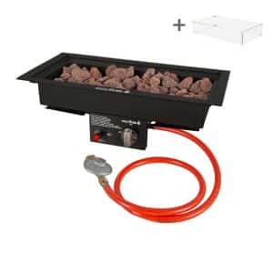 Einbaubrenner 25x50 | Schwarz | Easyfires