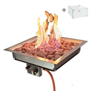Einbaubrenner 50×50 | Edelstahl | Easyfires