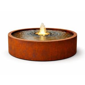 enjoywater 140 cm ronde watertafel cortenstaal