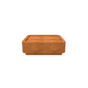 Enjoywater | Wassertisch aus Cortenstahl mit abgerundeten Ecken | Höhe 40 cm | 60 x 60 cm