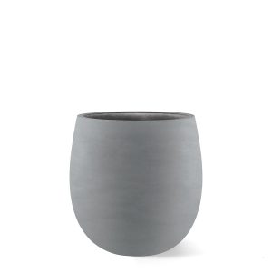 grijze ronde polyester plantenbak