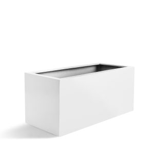 witte rechthoekige polyester plantenbak
