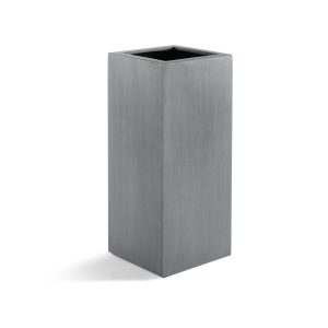 hoge grijze bloembak