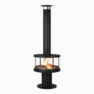 Enjoyfires | Holzofen Hierro | Schwarzer Stahl | 90 × 99,5 cm