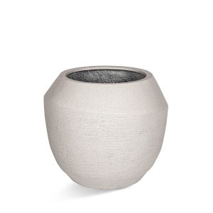 Ruvidio organische polyester plantenbak in beige / zand