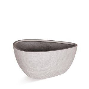 zandkleurige polyester plantenbak organische vorm