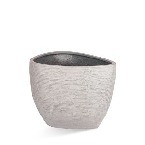 Organische polyester plantenbak in zandkleur